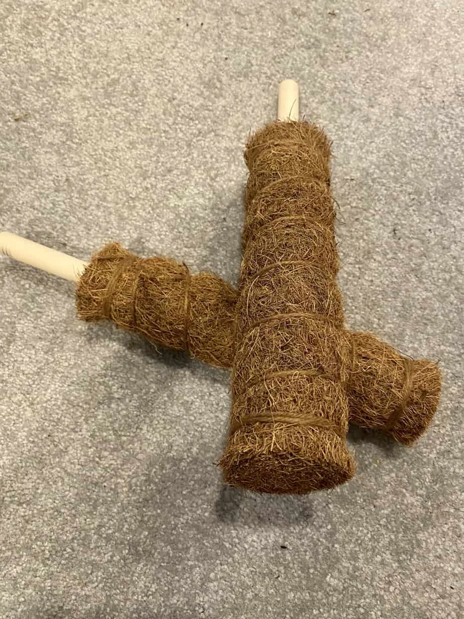 Free Shipping! Set Of 1, 2, 3, Or 4 Plant Climbing Pole, 1 Ft. Length, Plant Stake, Coco Fiber, Moss Pole MADE IN USA!