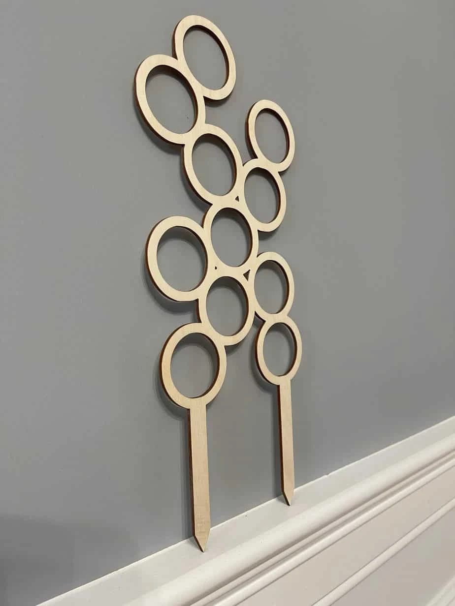 Indoor Circles Wood Plant Trellis - Image 4