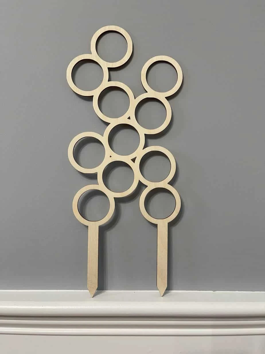 Indoor Circles Wood Plant Trellis - Image 3