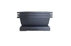 3 Bonsai Tree Pots With Drip Tray. XL 11 Inch Pots With Drain Hole. Great Gift