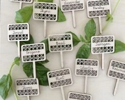 Rattan Herb Marker Set Of 15